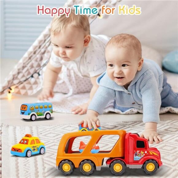 Carrier Truck Toddler Toys Car: Transport Toy for 1 2 3 4 Year Old Boys Girls - Picture 3 of 7